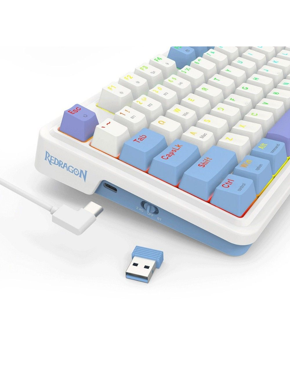Redragon Gloria Pro 3 Modes Hot-Swappable GASKET RGB Keyboard Redragon Gloria Pro 3 Modes Hot-Swappable GASKET RGB Keyboard
